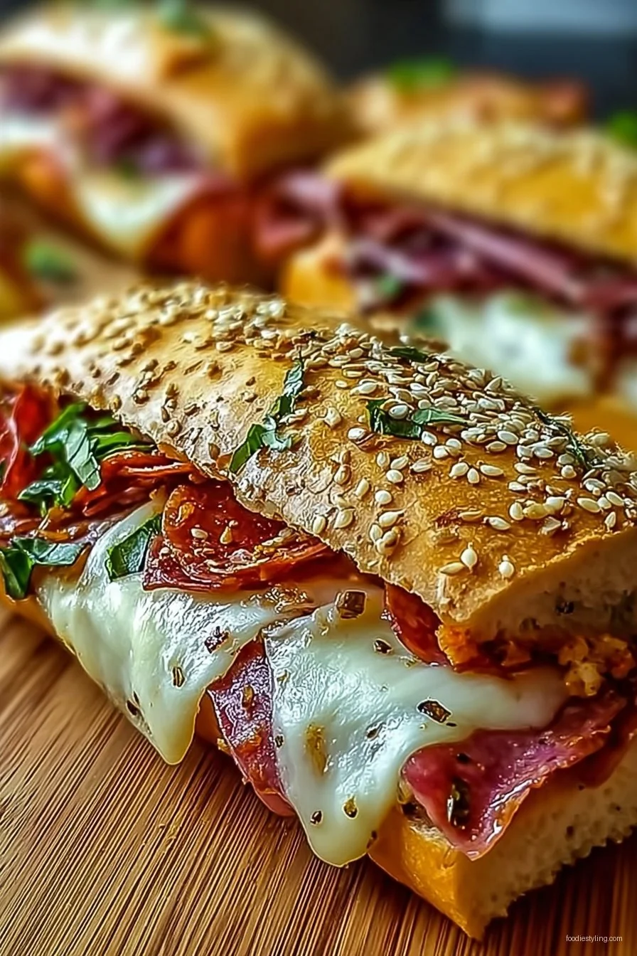 Irresistible Baked Italian Sub Sandwiches Recipe cooking process