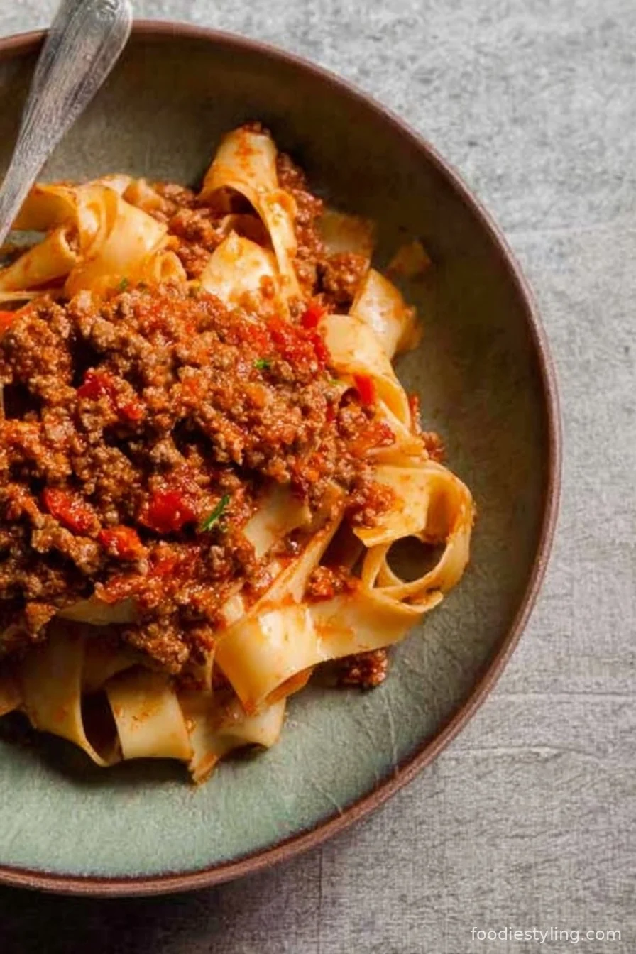 Marcella Hazan’s Bolognese Sauce cooking process