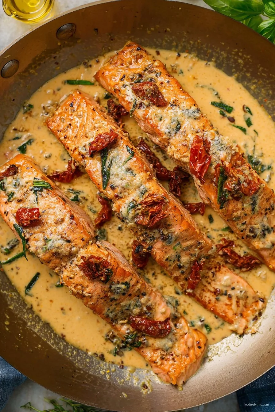 Marry Me Salmon cooking process