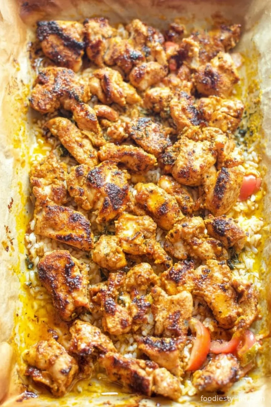 Mediterranean Chicken Rice Bowls cooking process