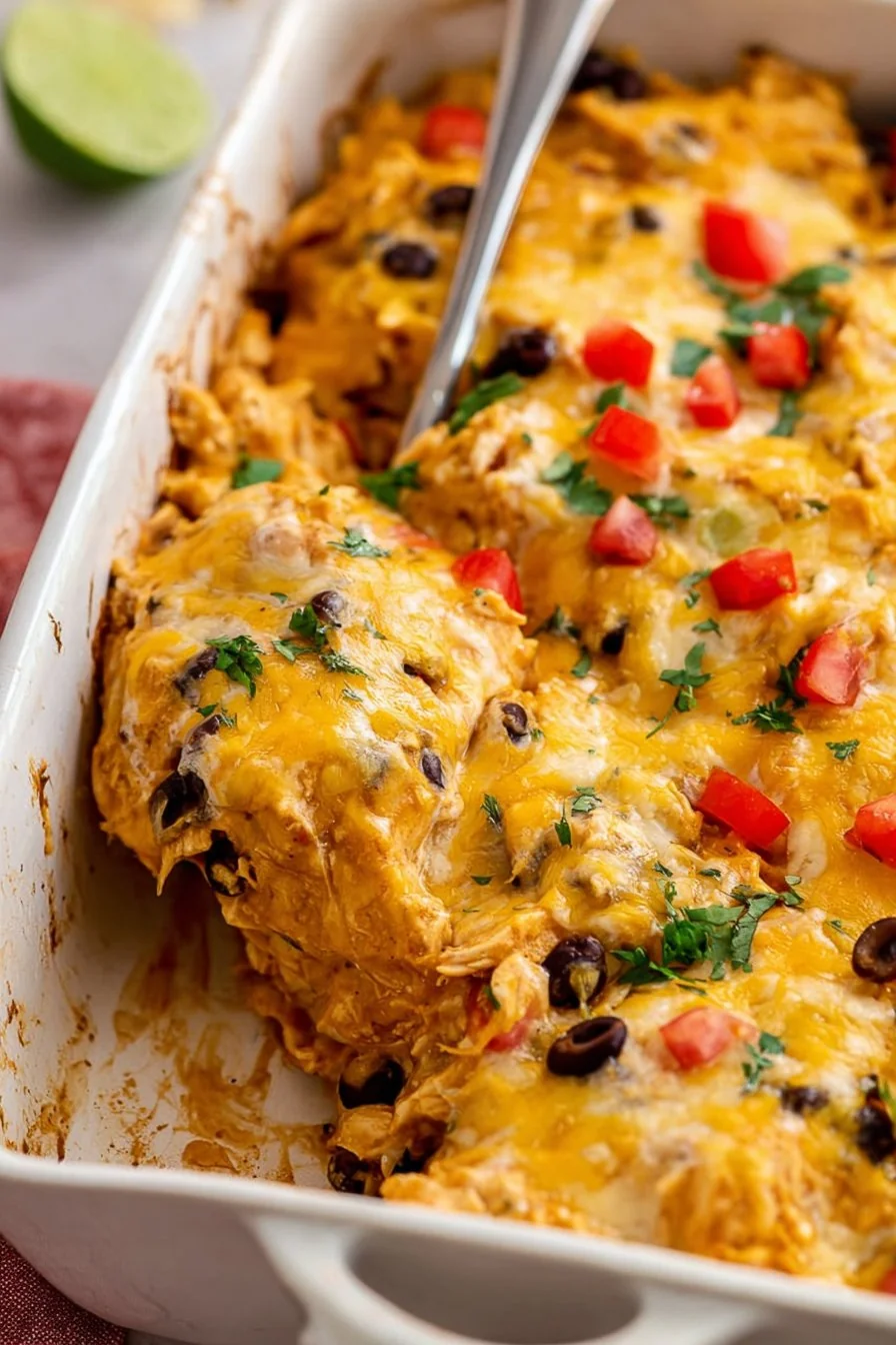 Mexican Chicken Casserole cooking process
