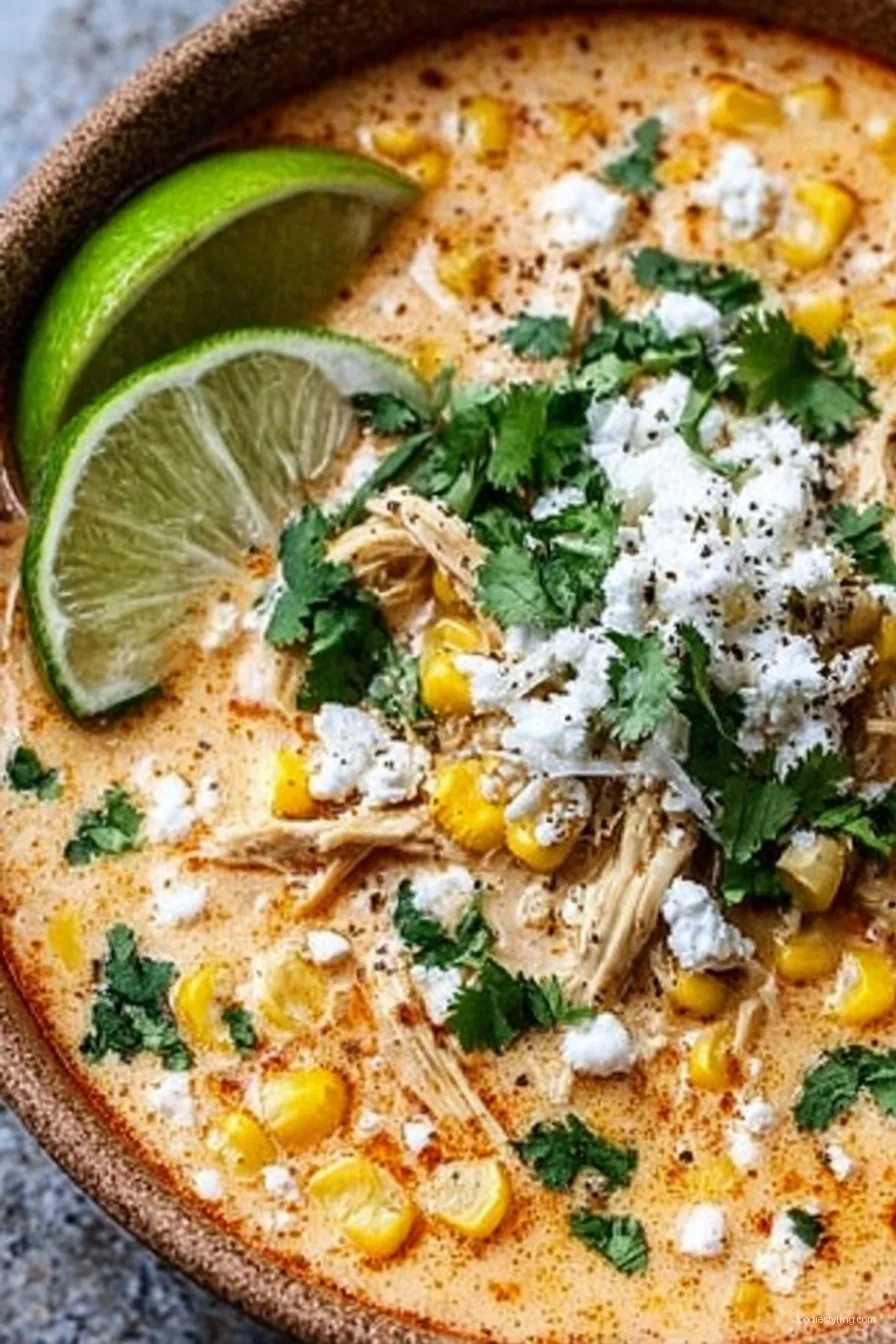 Mexican Street Corn Soup Crockpot Recipe cooking process