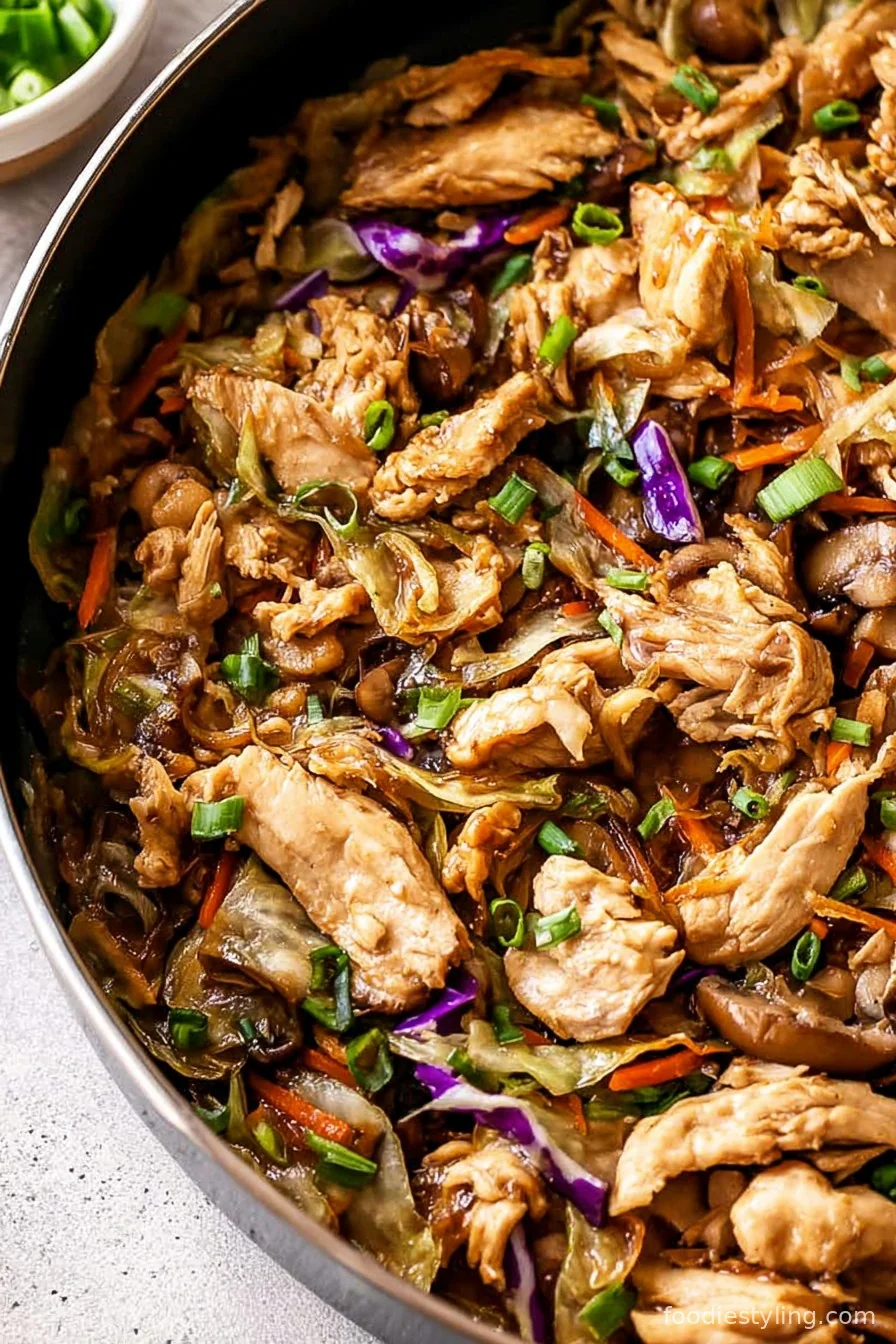 Moo Shu Chicken cooking process