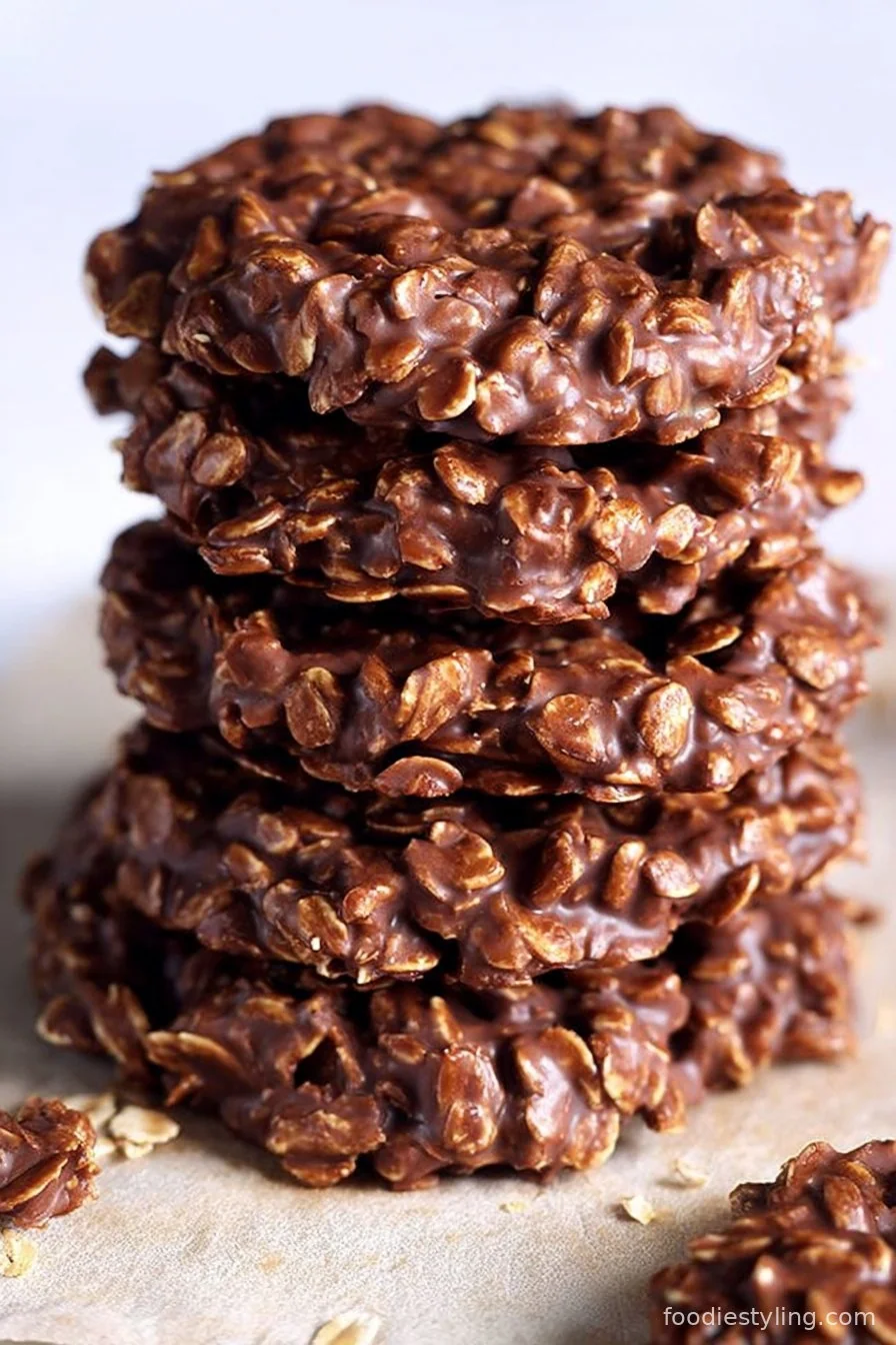 No Bake Chocolate Oatmeal Cookies cooking process