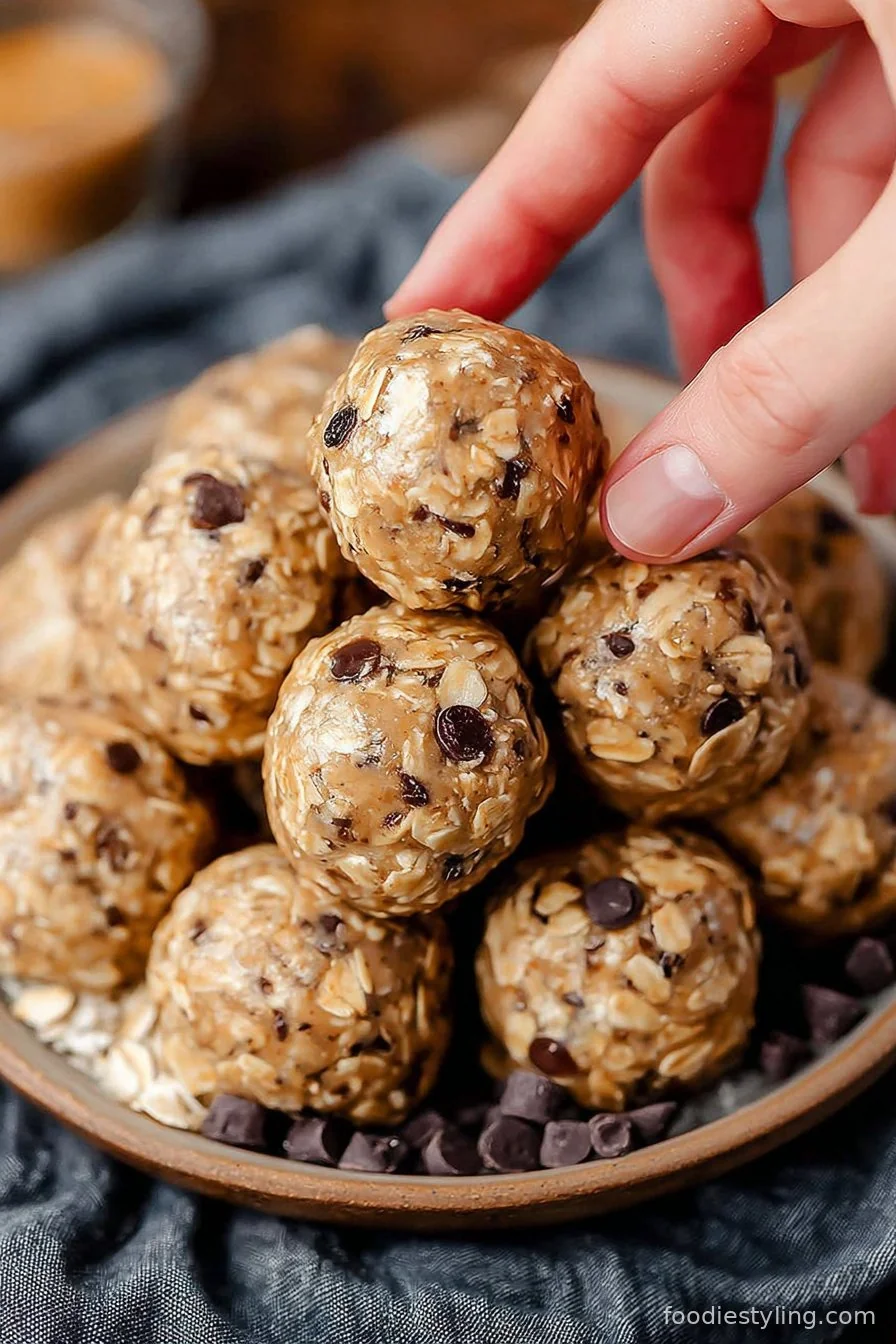 Oatmeal Peanut Butter Protein Balls cooking process