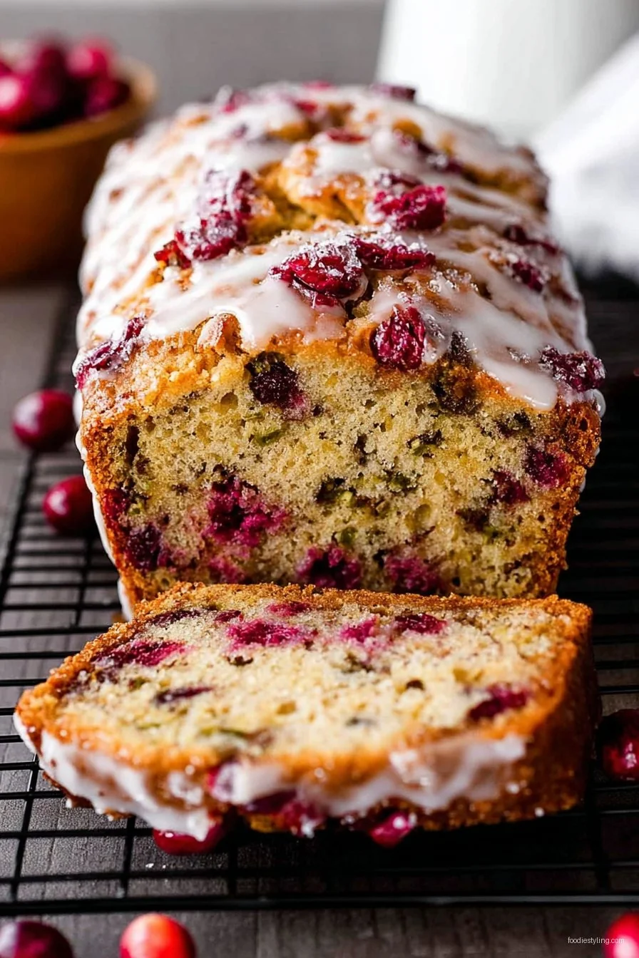 Orange Glazed Cranberry Bread cooking process