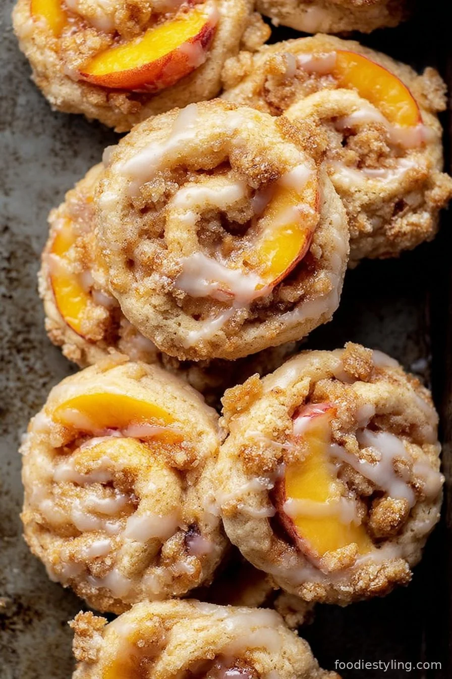 Peach Cobbler Cookies cooking process