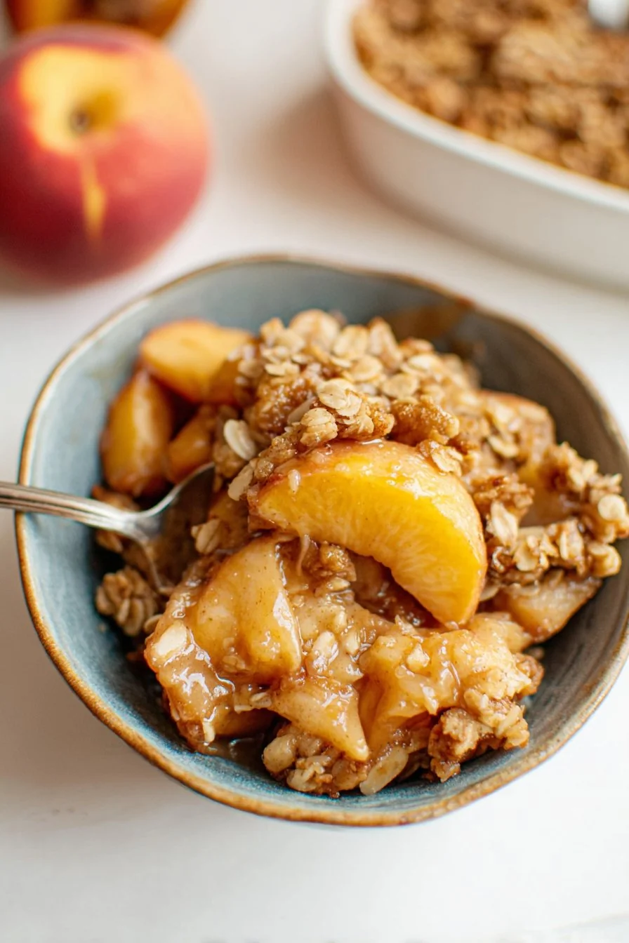 Peach Crisp cooking process