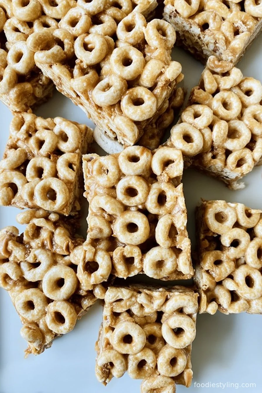 Peanut Butter Cheerio Bars cooking process