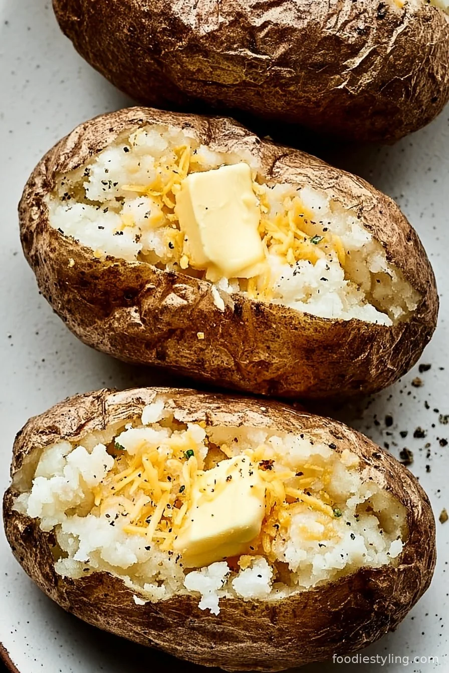Perfect Baked Potato cooking process