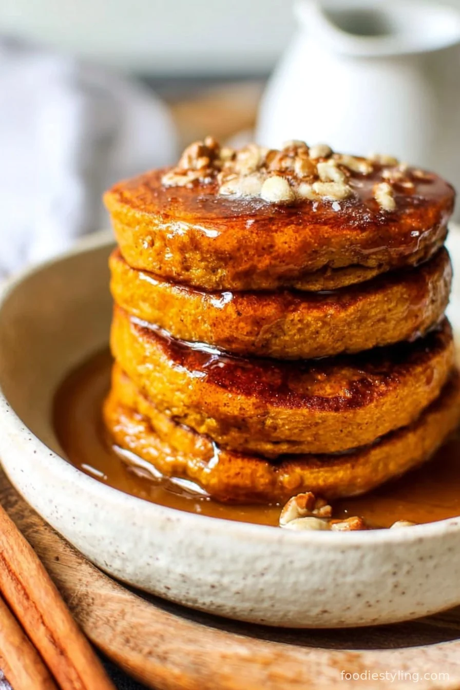 Pumpkin Protein Pancakes cooking process