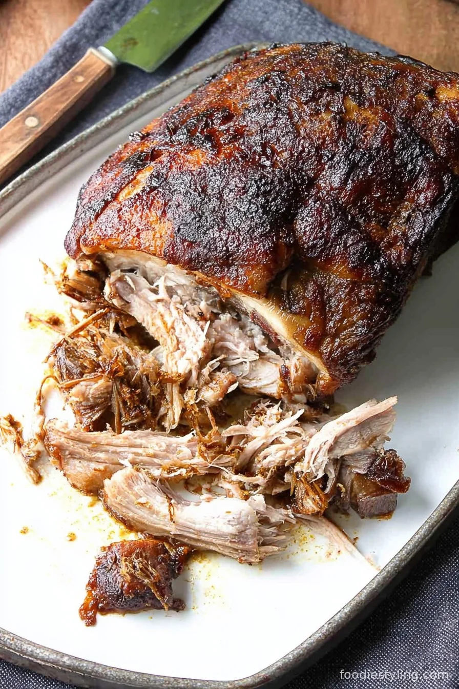 Roast Pork Butt in the Oven cooking process