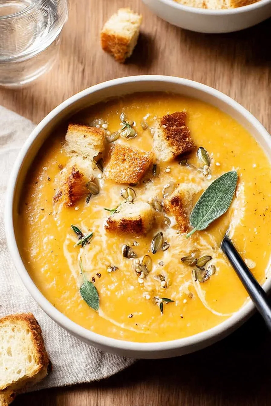 Roasted Butternut Squash Soup cooking process