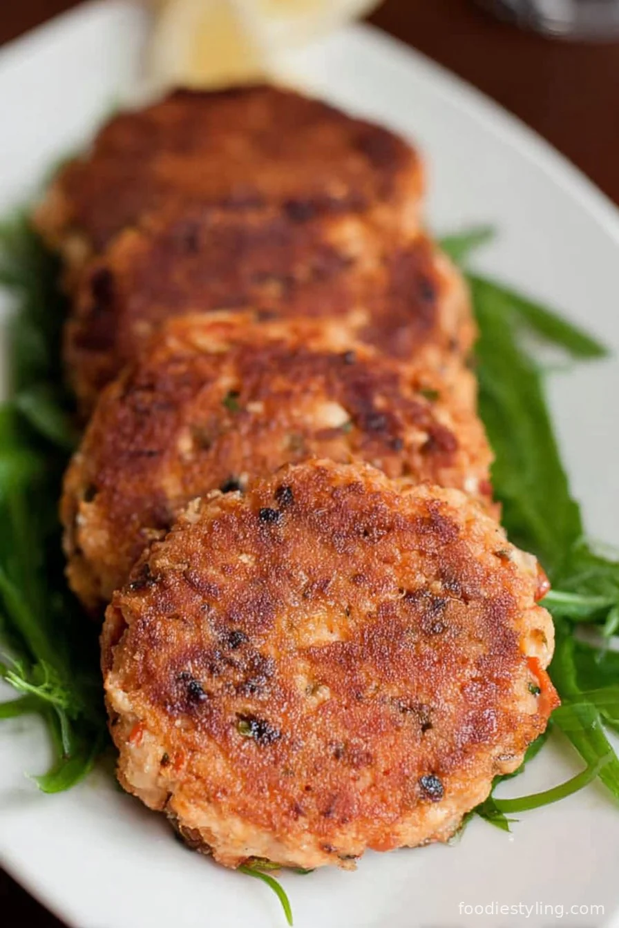 Salmon Patties cooking process