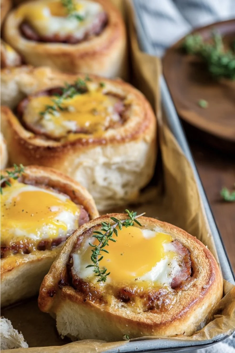 Sausage and Egg Breakfast Rolls cooking process