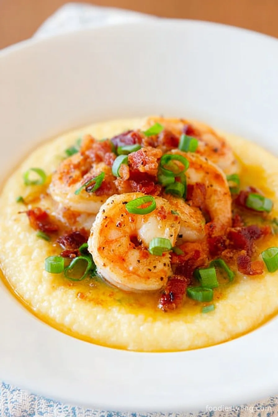 Shrimp and Grits cooking process