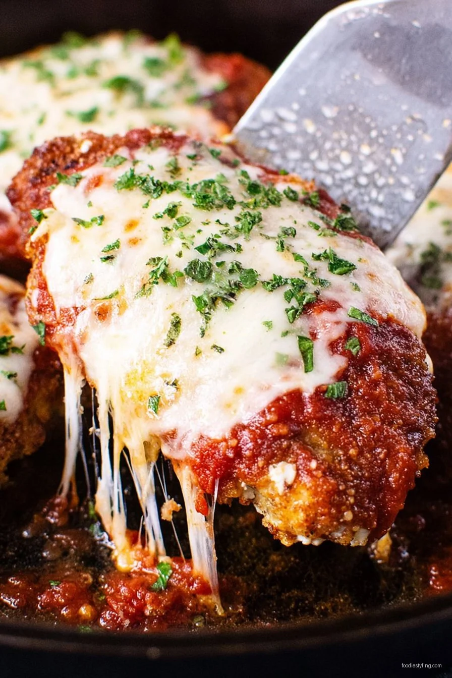 Skillet Chicken Parmesan cooking process