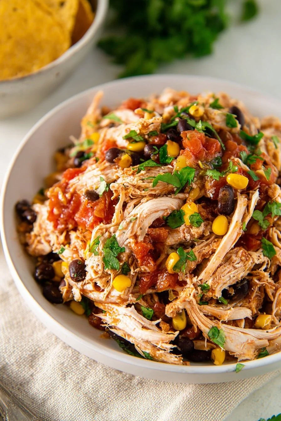 Slow Cooker Mexican Chicken cooking process