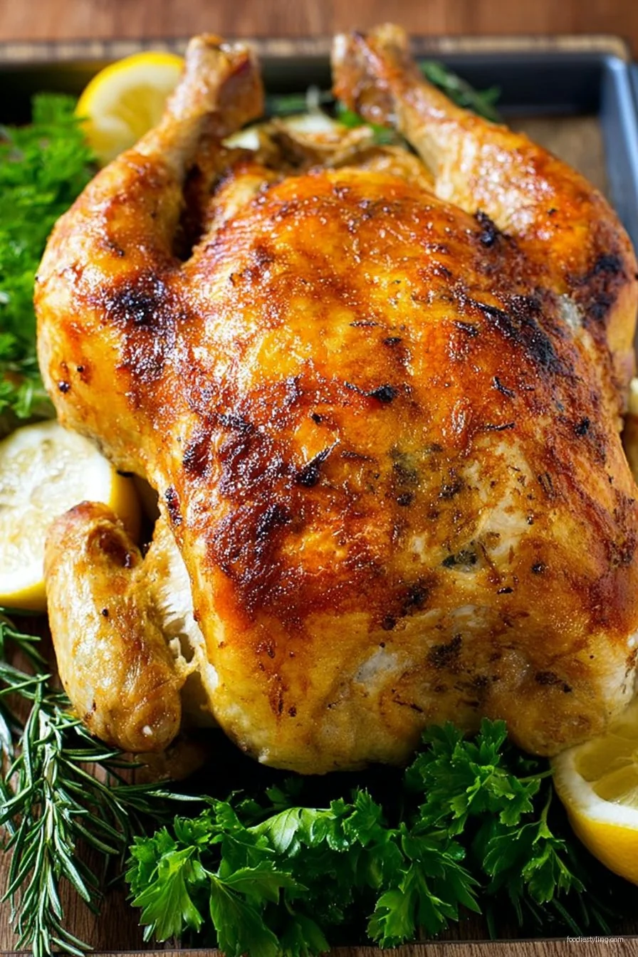 Slow Cooker Whole Chicken cooking process