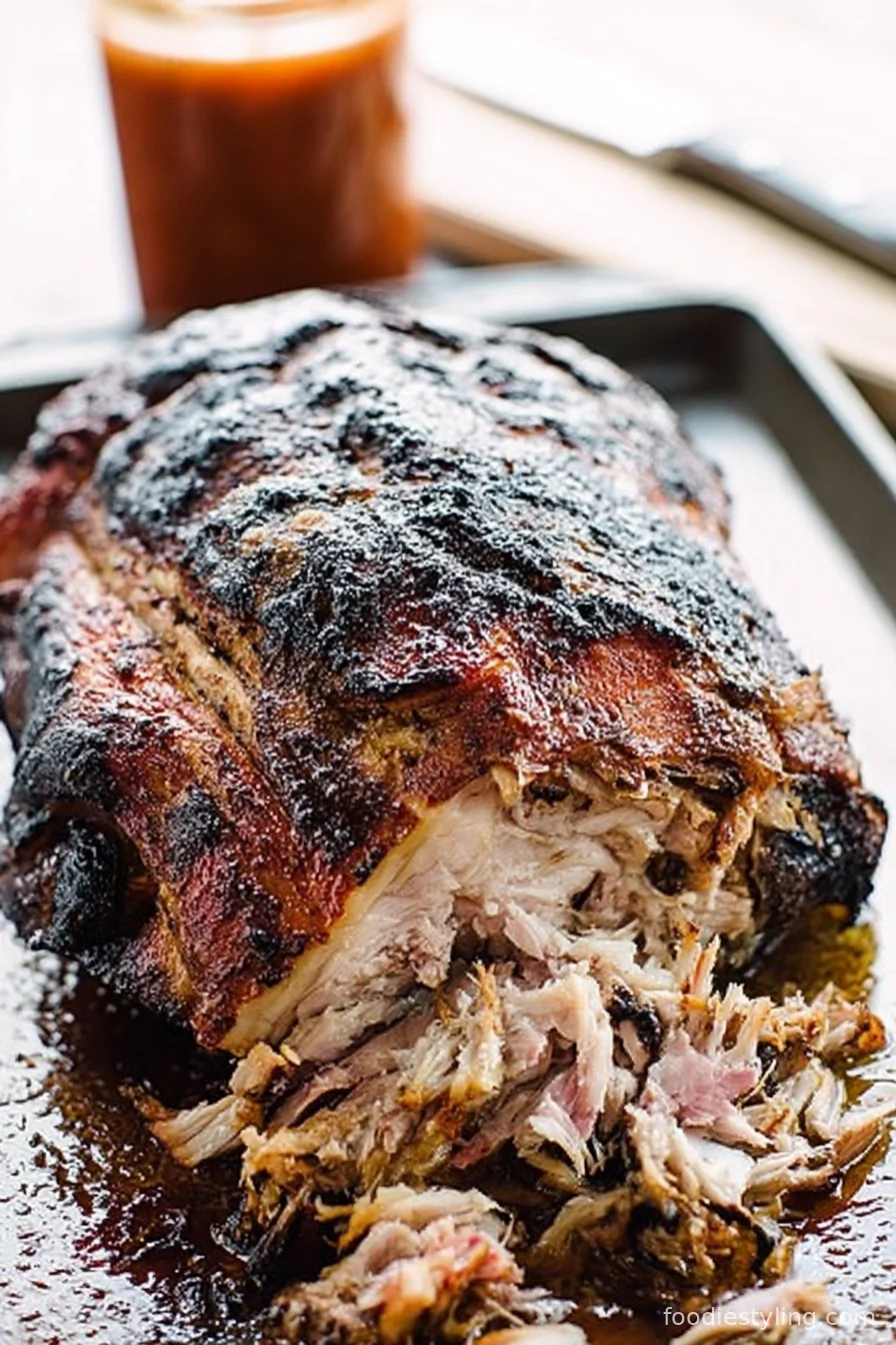 Smoked Pork Shoulder Recipe cooking process