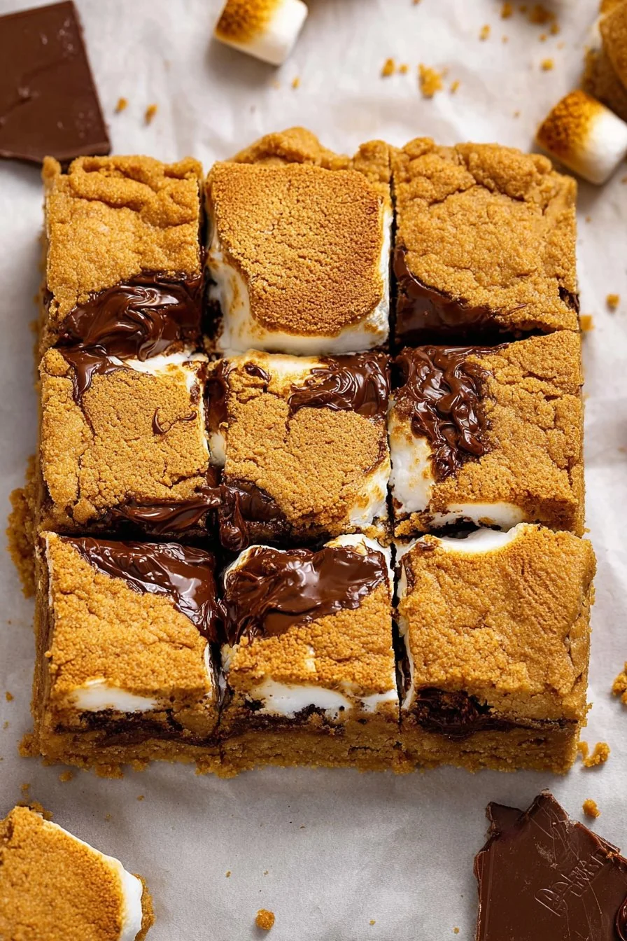 S’mores Bars cooking process