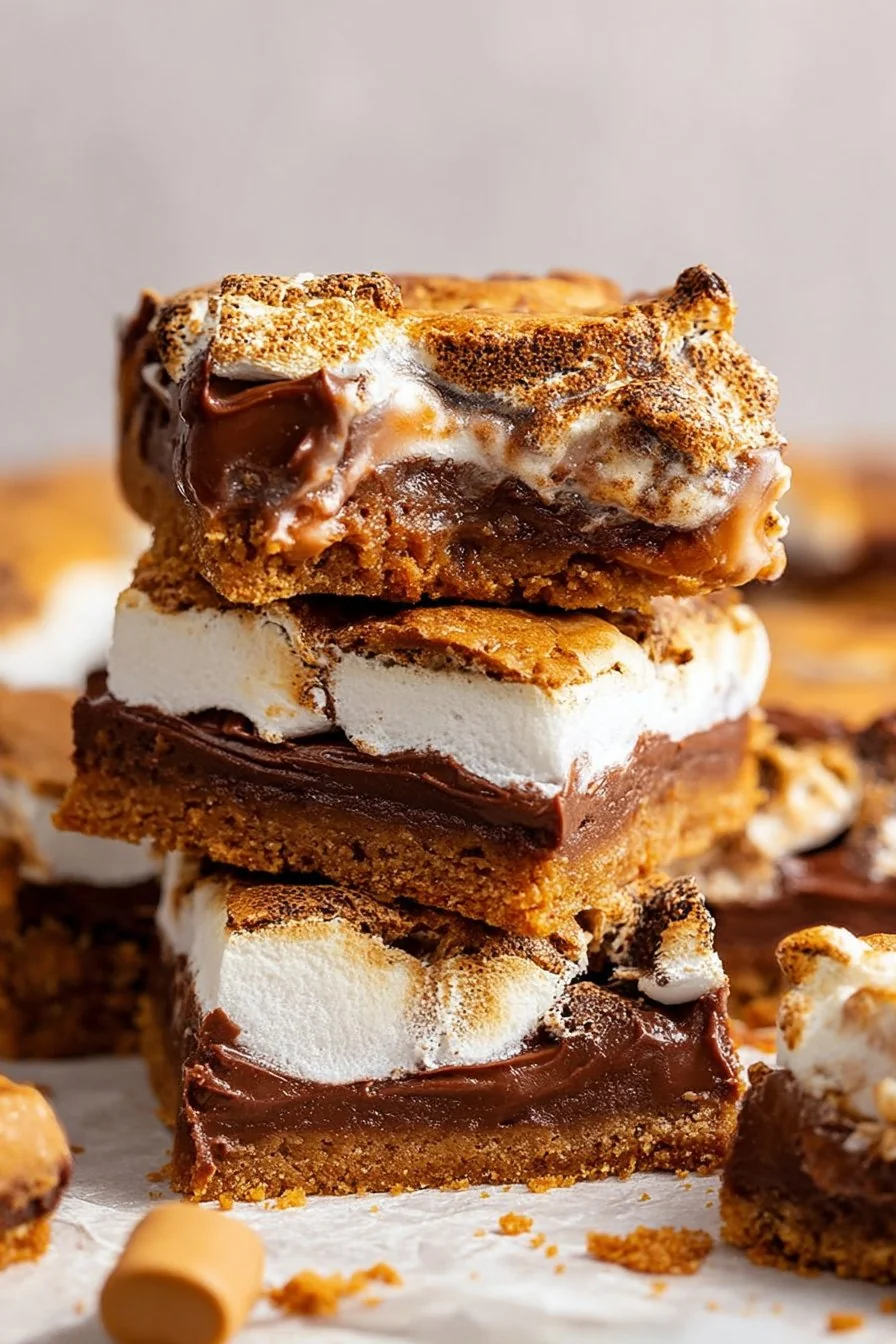 S’mores Bars cooking process