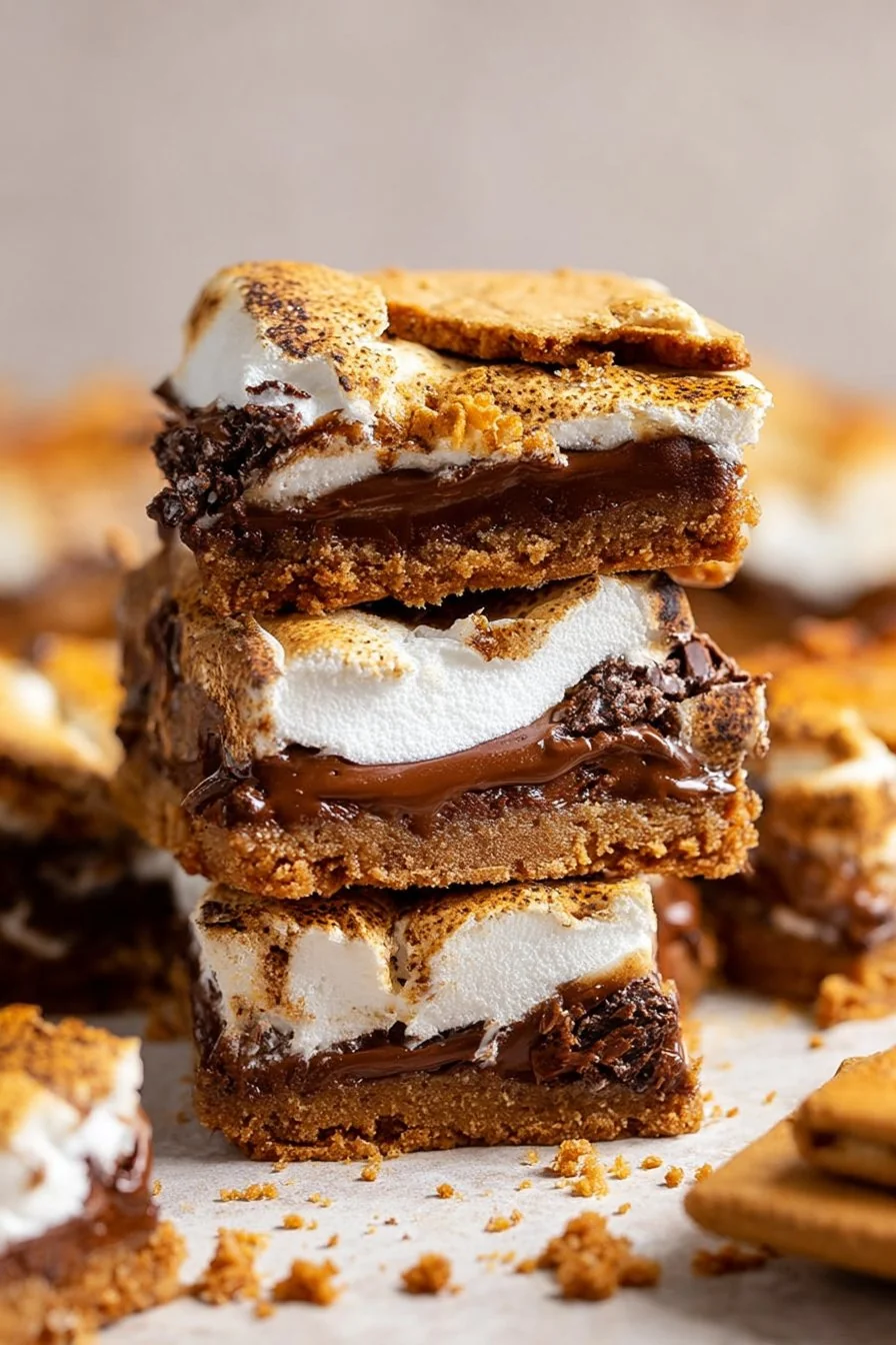 S’mores Bars cooking process