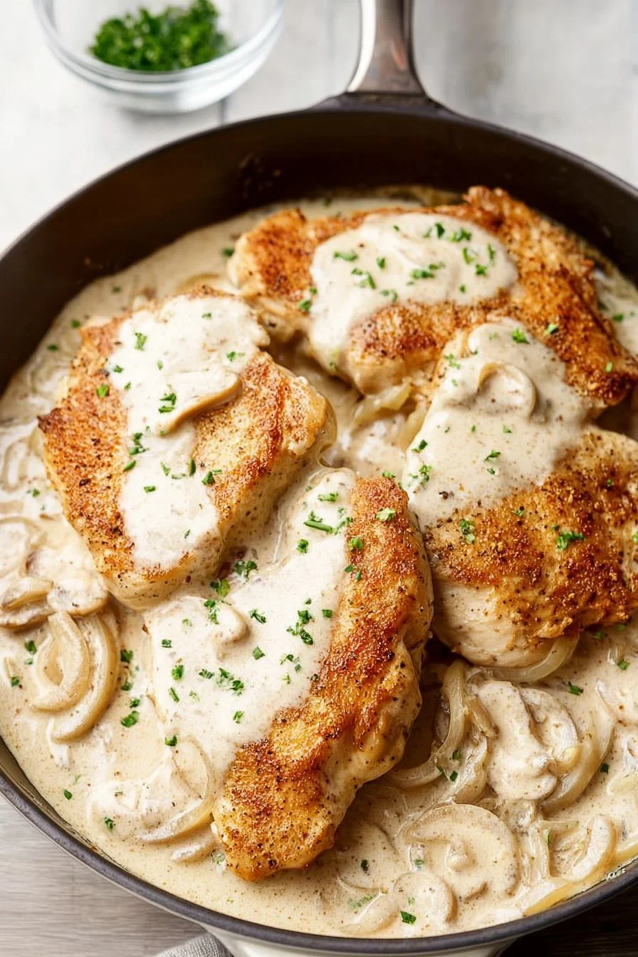 Sour Cream and Onion Chicken cooking process
