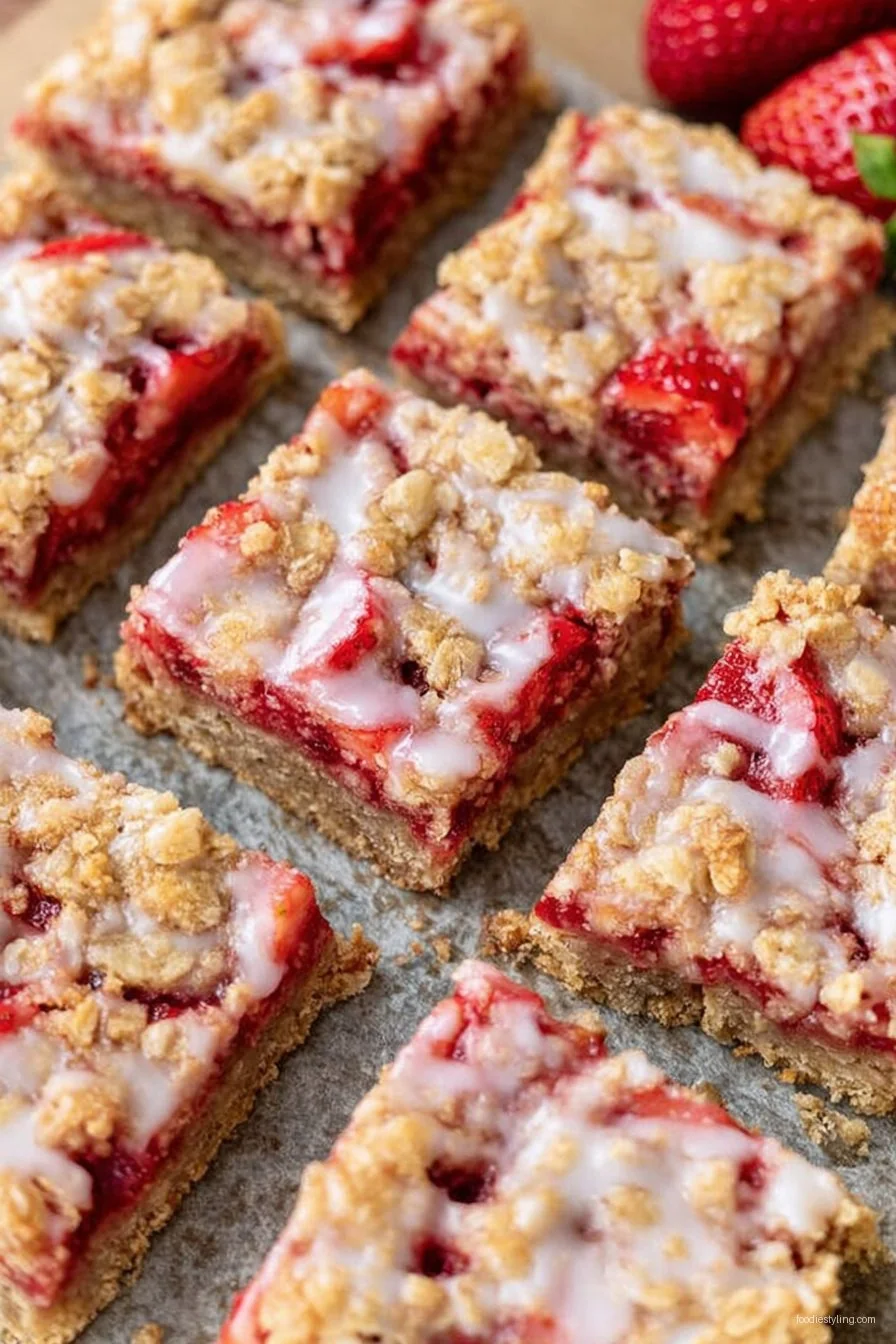 Strawberry Oatmeal Bars cooking process