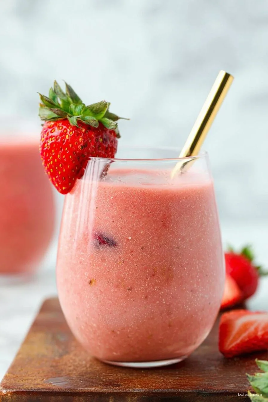 Strawberry Pineapple Smoothie cooking process
