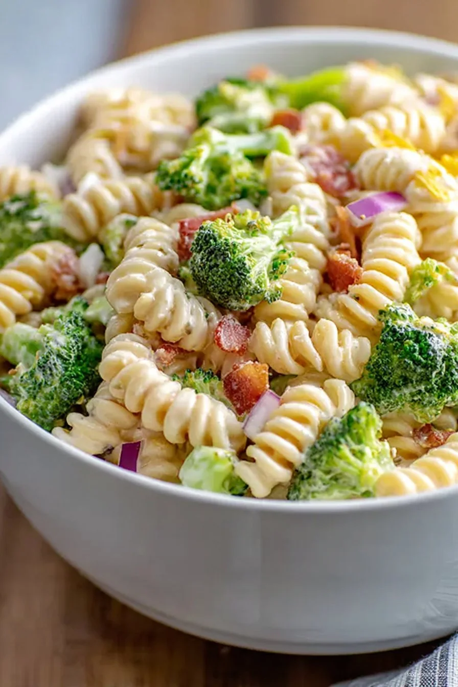 Tasty Broccoli Pasta Salad Recipe cooking process