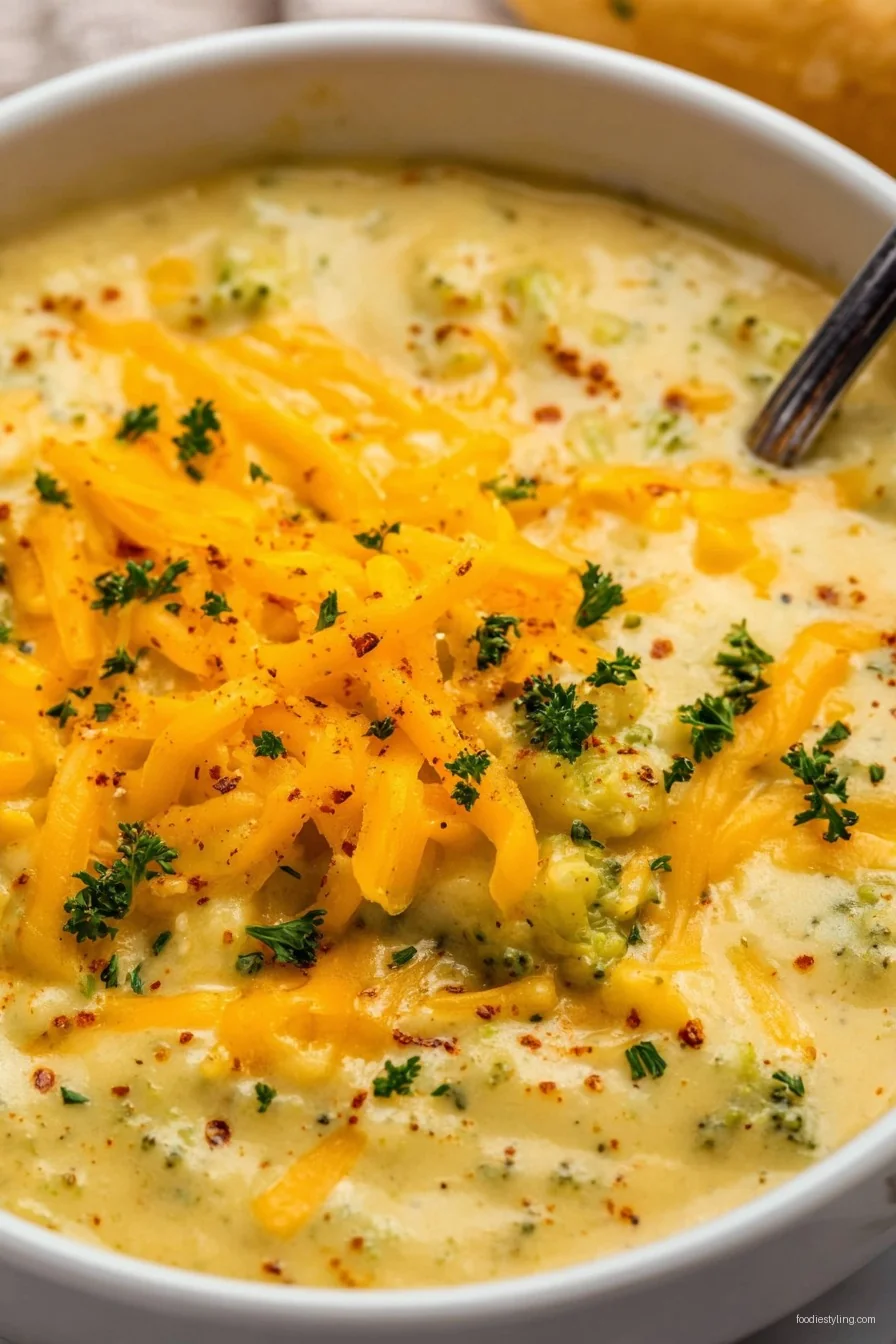 Vegan Broccoli Cheddar Soup cooking process